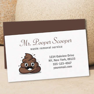 Carte De Visite Service d'enlèvement des pots pour animaux familie