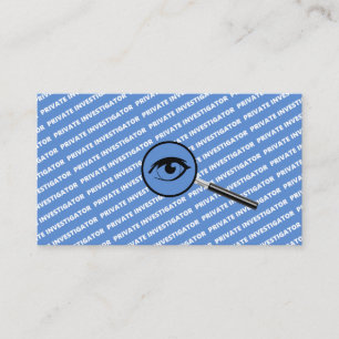 Carte De Visite Service d'enquête privé Agence de détective Pro