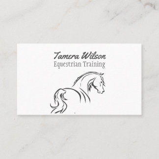 Carte De Visite Service d'entraînement équestre à cheval