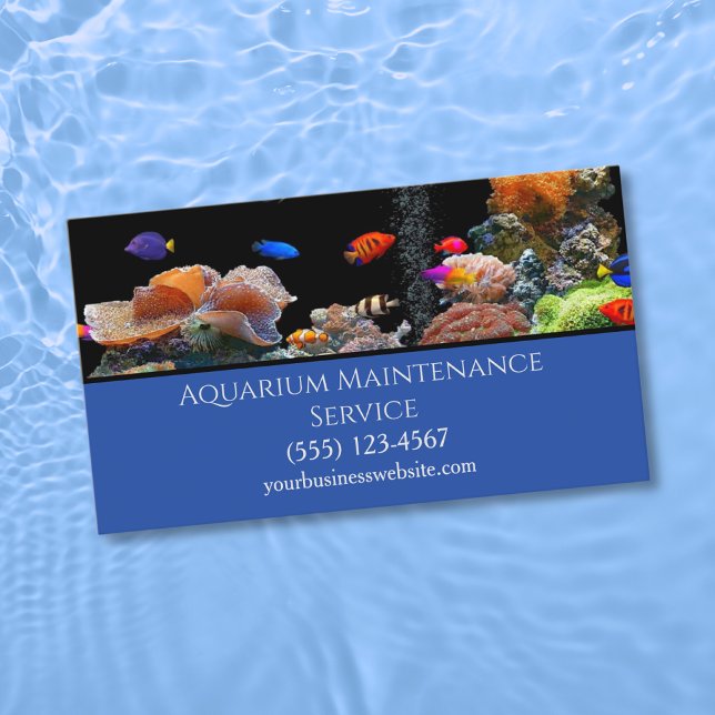 Carte De Visite Service d'entretien d'aquarium professionnel (Créateur téléchargé)
