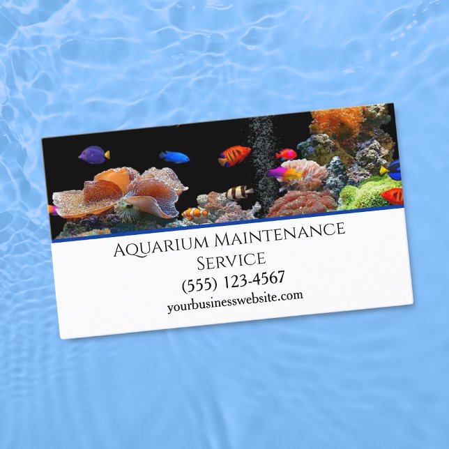Carte De Visite Service d'entretien d'aquarium professionnel (Créateur téléchargé)
