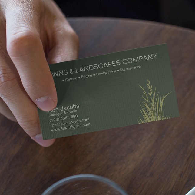 Carte De Visite Service d'entretien de pelouse et d'aménagement pa (Créateur téléchargé)