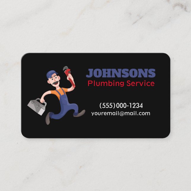 Carte De Visite Service d'entretien des plomberie Handyman (Devant)
