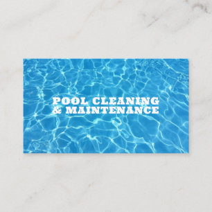 Carte De Visite Service d'entretien et de nettoyage de piscines et
