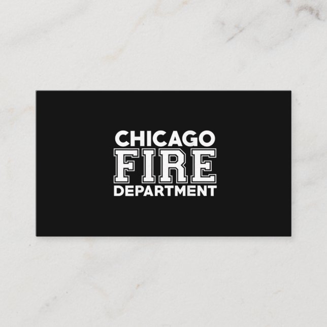 Carte De Visite Service des pompiers de Chicago Secourt (Devant)