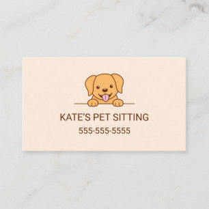 Carte De Visite Service d'installation de chiens pour animaux de c