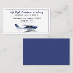 Carte De Visite Service d'instructeur d'aviation de vol d'avion