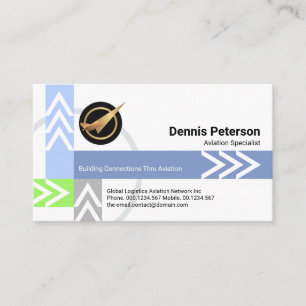 Carte De Visite Service du pilote logistique Motif de la trajectoi