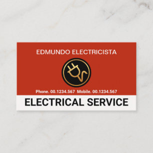Carte De Visite Service électrique étonnant en couches rouges