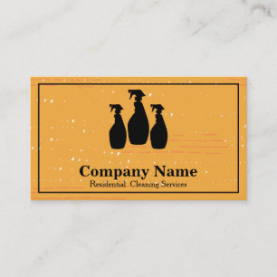 Carte De Visite Service Élégant de nettoyage Parties scintillant B