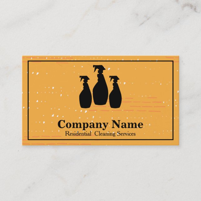 Carte De Visite Service Élégant de nettoyage Parties scintillant B (Devant)
