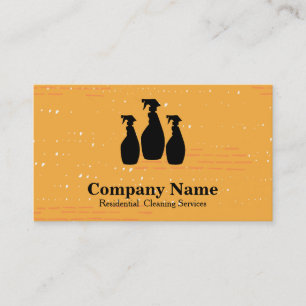 Carte De Visite Service Élégant de nettoyage Parties scintillant B
