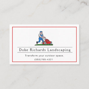 Carte De Visite Service Jardin Jardin Jardin Jardin Paysager Rouge