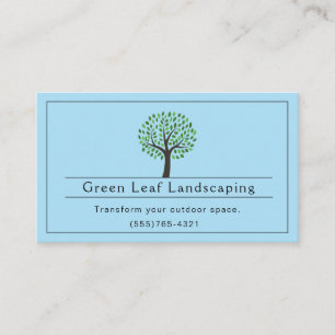 Carte De Visite Service Jardin Paysager Bleu
