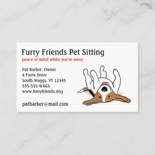 Carte De Visite Service mignon heureux de soin des animaux