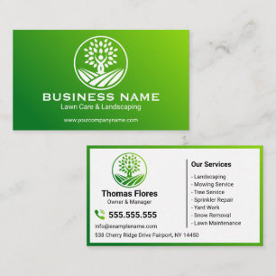 Carte De Visite Service Paysage écologique