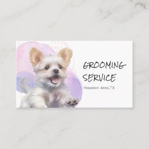 Carte De Visite Service Personnalisé De Grooming Pour Animaux - Aq