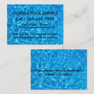 Carte De Visite Service Piscine cool