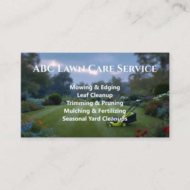 Carte De Visite Service Premium Lawnpro (Devant)