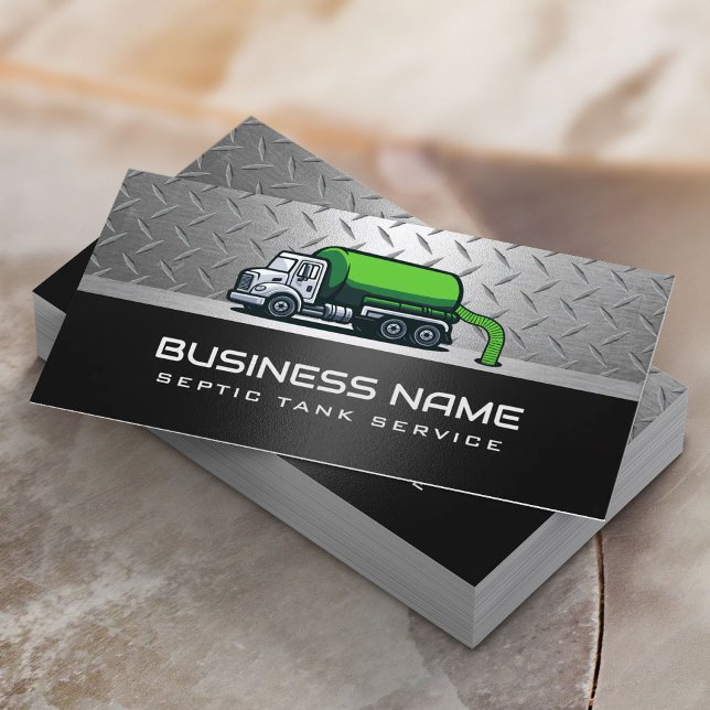 Carte De Visite Service professionnel de chars septiques Moderne F (Créateur téléchargé)