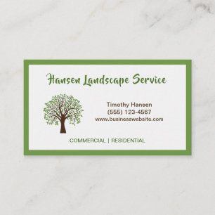 Carte De Visite Service professionnel de la cour d'aménagement des