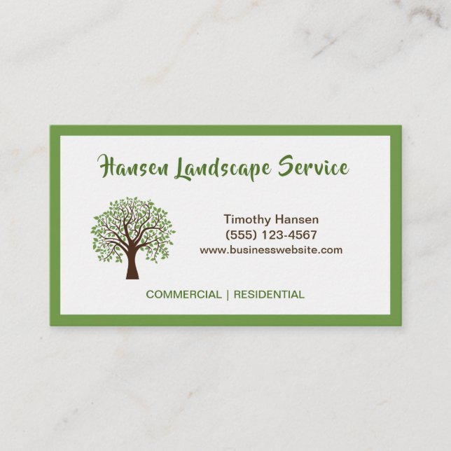 Carte De Visite Service professionnel de la cour d'aménagement des (Devant)