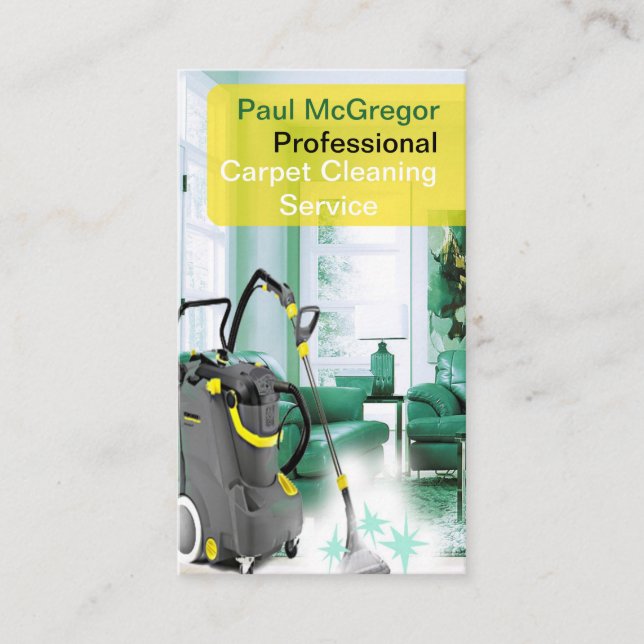 Carte De Visite Service professionnel de nettoyage de tapis (Devant)