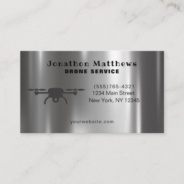 Carte De Visite Service professionnel de photographie de drone aér (Devant)