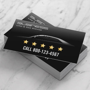 Carte De Visite Service Professionnel Limo & Taxi 5 étoiles