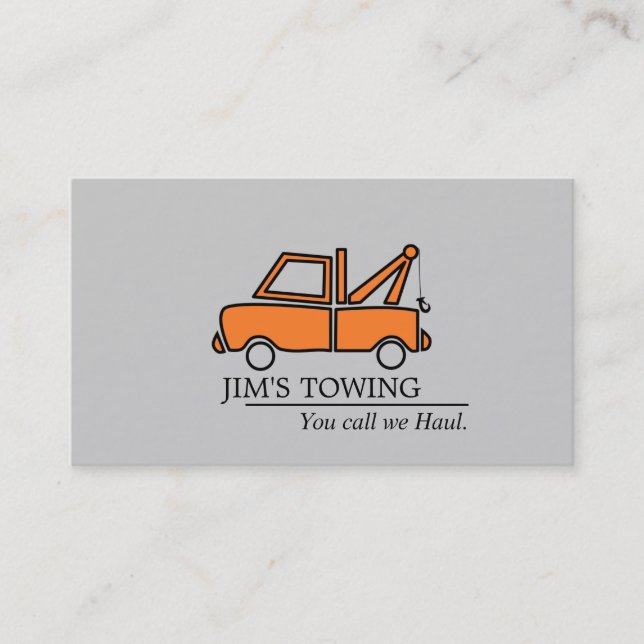 Carte De Visite Service routier de remorquage de camions (Devant)