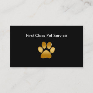 Carte De Visite Service simple chic d'animal familier