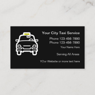 Carte De Visite Service simple de taxi de ville
