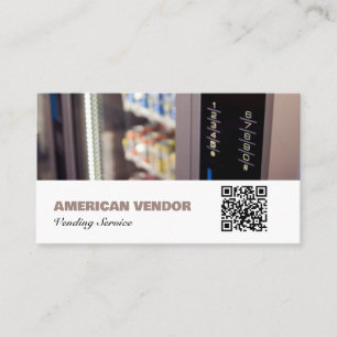 Carte De Visite Service Vending Service QR Code Fournisseur Snack 