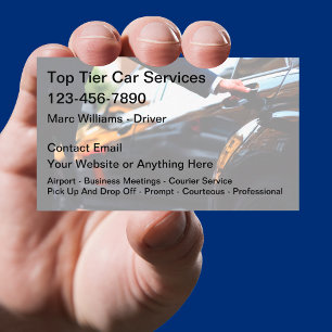 Carte De Visite Service Voiture Affaires de luxe Taxi
