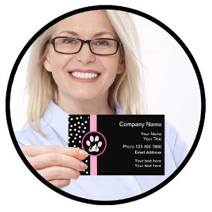 Carte De Visite Services à la mode d'animal familier
