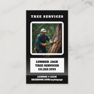 Carte De Visite *~* Services Arbre Lumière Jack Man QR Forest