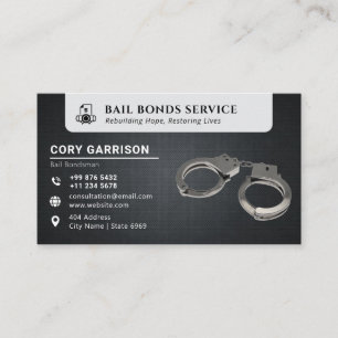Carte De Visite Services Bond   Noir élégant
