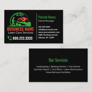 Carte De Visite Services d'aménagement paysager et d'entretien de