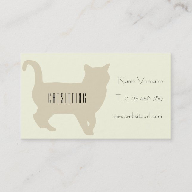 Carte De Visite Services d'assistance aux chats (Devant)