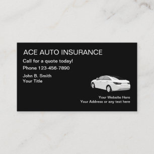 Carte De Visite Services d'assurance auto