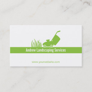 Carte De Visite Services de aménagement minimalistes verts,
