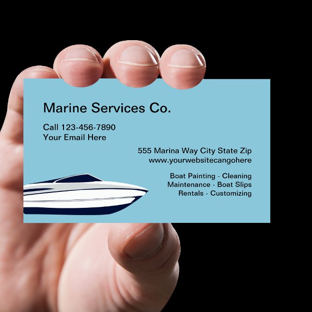 Carte De Visite Services de bateau maritime (Créateur téléchargé)