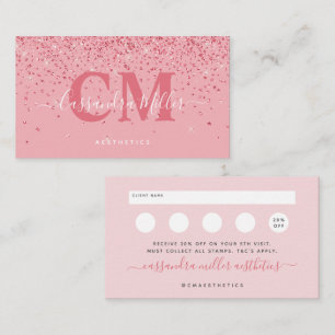 Carte De Visite Services de beauté professionnels Pink Loyalty &