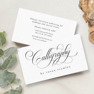 Carte De Visite Services de calligraphe professionnel simple et él
