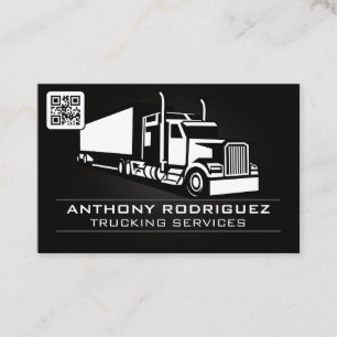 Carte De Visite Services de camionnage de construction   Code QR