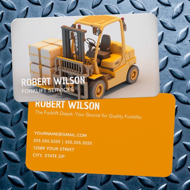 Carte De Visite Services de chariots élévateurs (Forklift Services Business Cards)