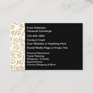 Carte De Visite Services de concierge personnel de classe Nouveau