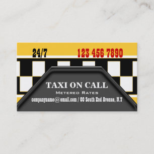 Carte De Visite Services de conducteur de taxi