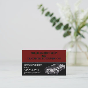 Carte De Visite Services de conduite en Bourgogne et en noir