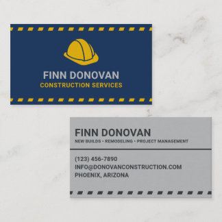 Carte De Visite Services de construction Casque bleu foncé